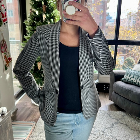 Tahari Houndstooth Blazer Size 4 - Picture 1 of 7